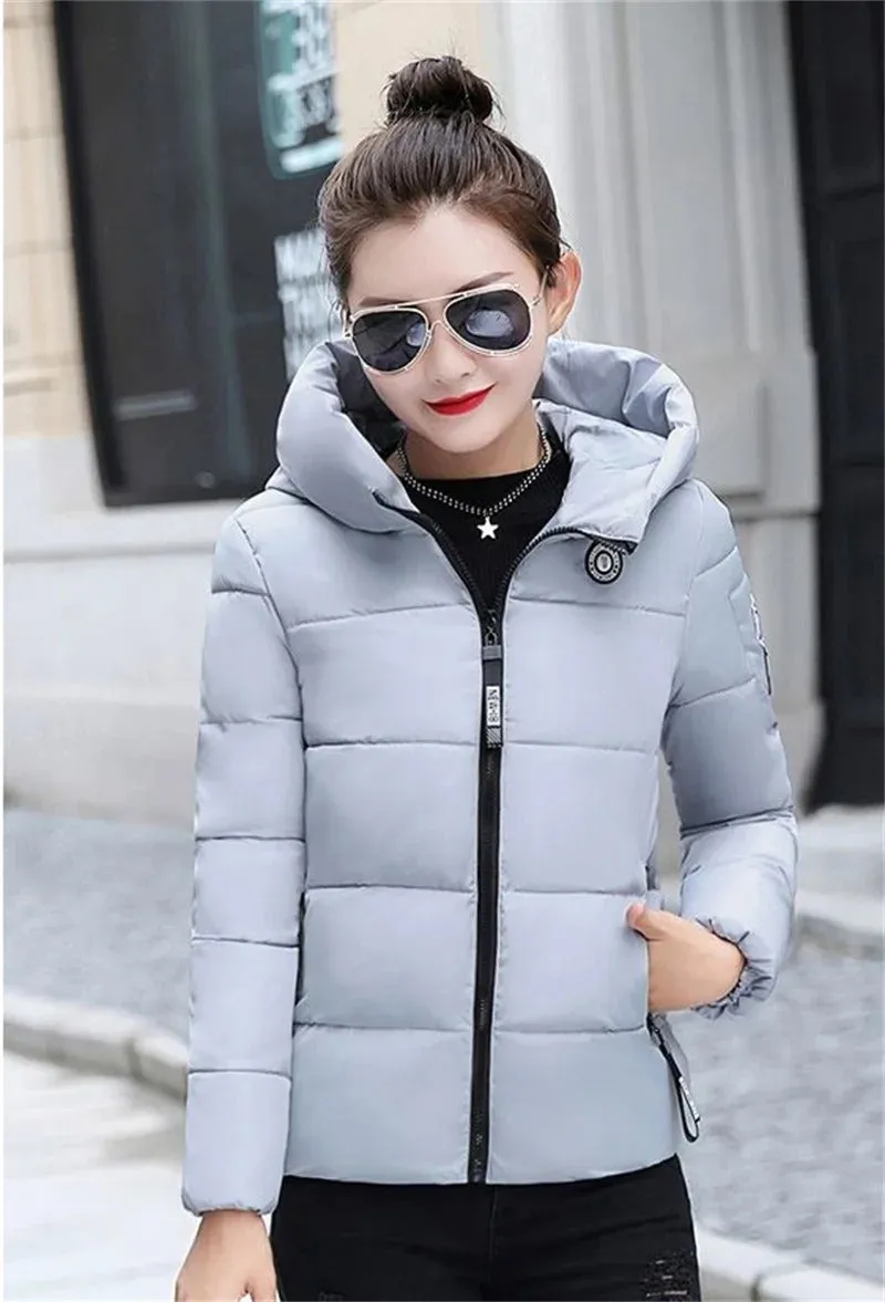 2024 Winter Women Jacket Coats Parkas Female Down Cotton Hooded Overcoat Thick Warm Jackets Windproof Casual Student Coat