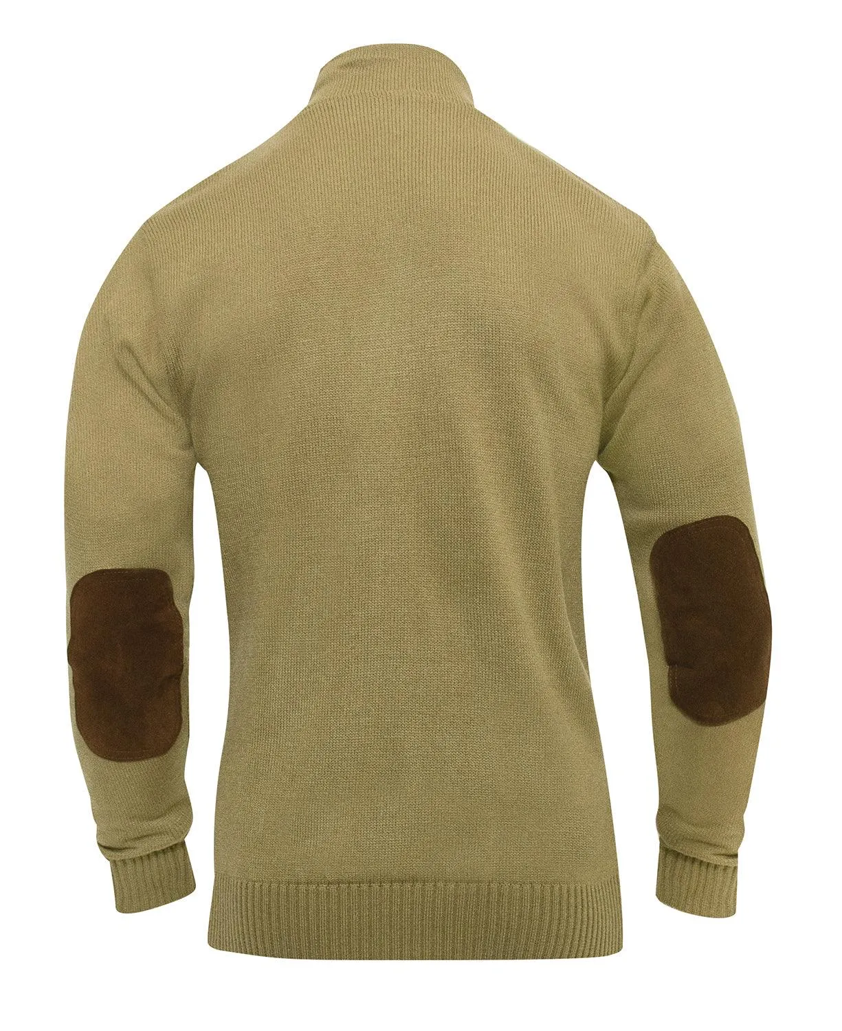 3-Button Sweater With Suede Accents