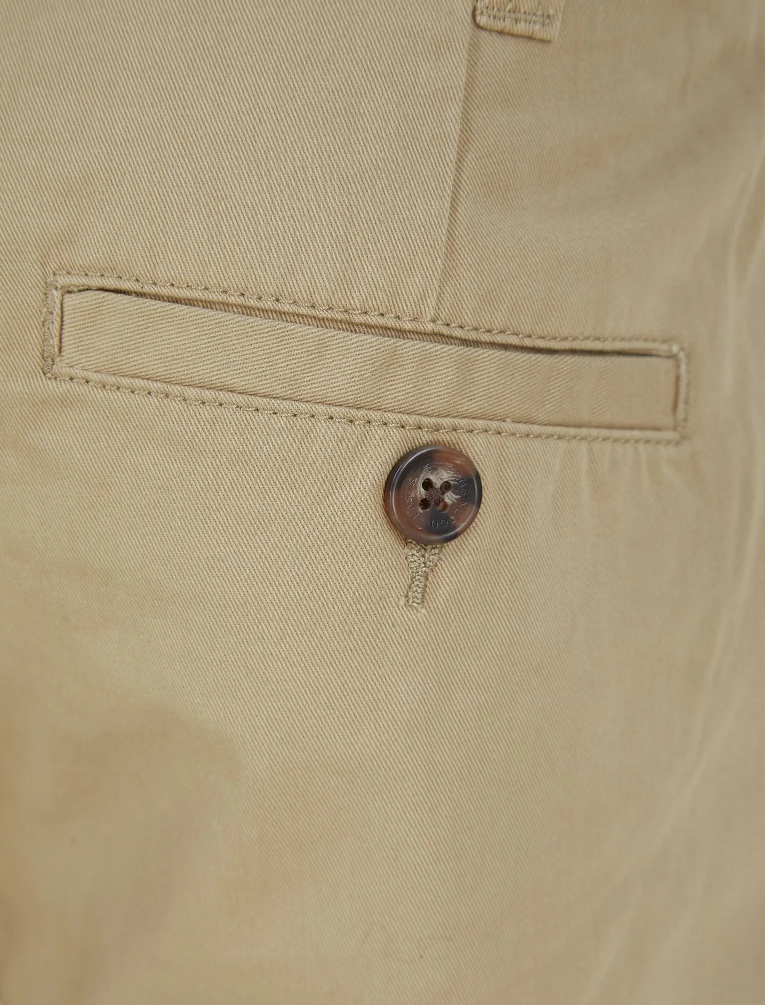 Aidan Cotton Twill Chino Shorts in Stone - Kensington Eastside