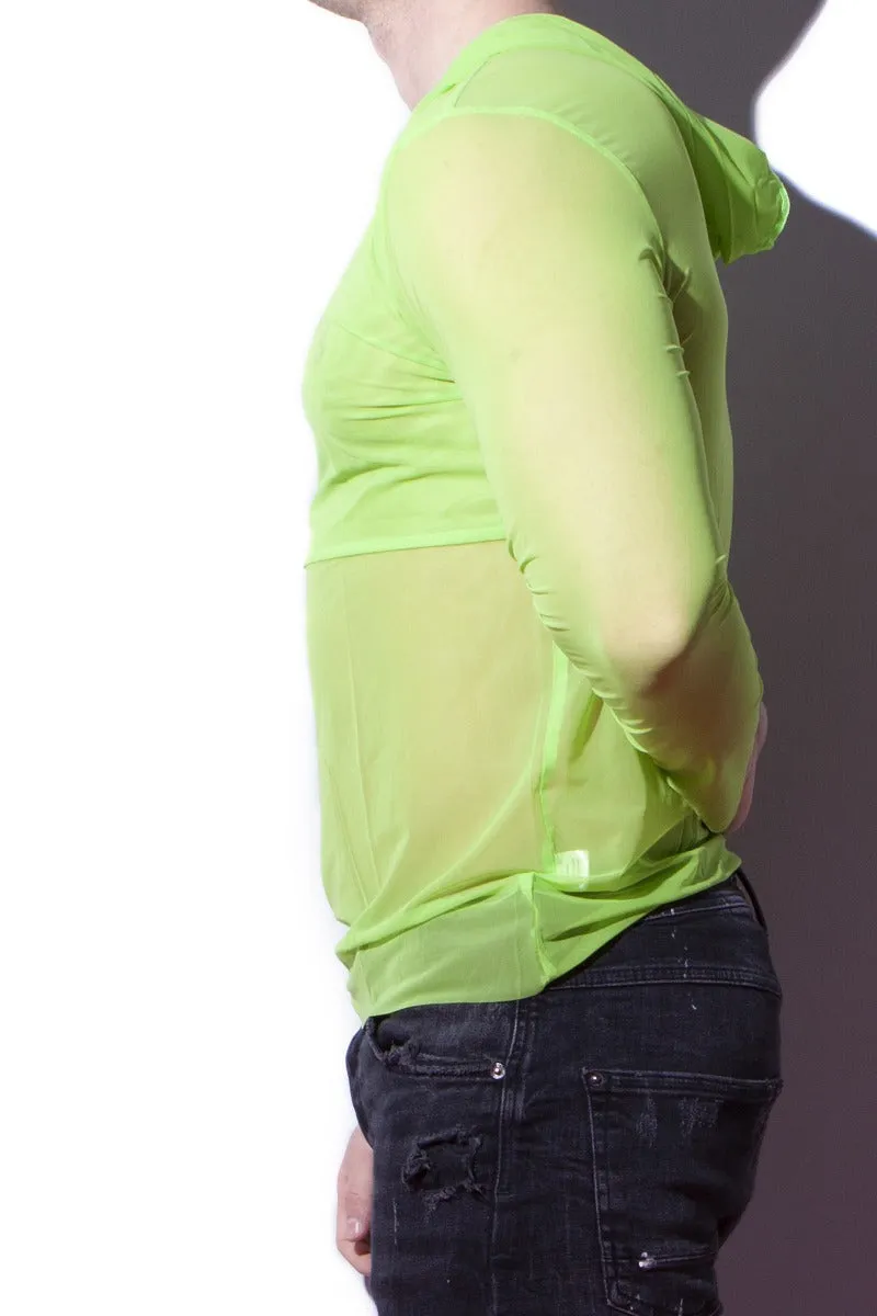 Alexander Cobb Transparent Hoody Lime Green