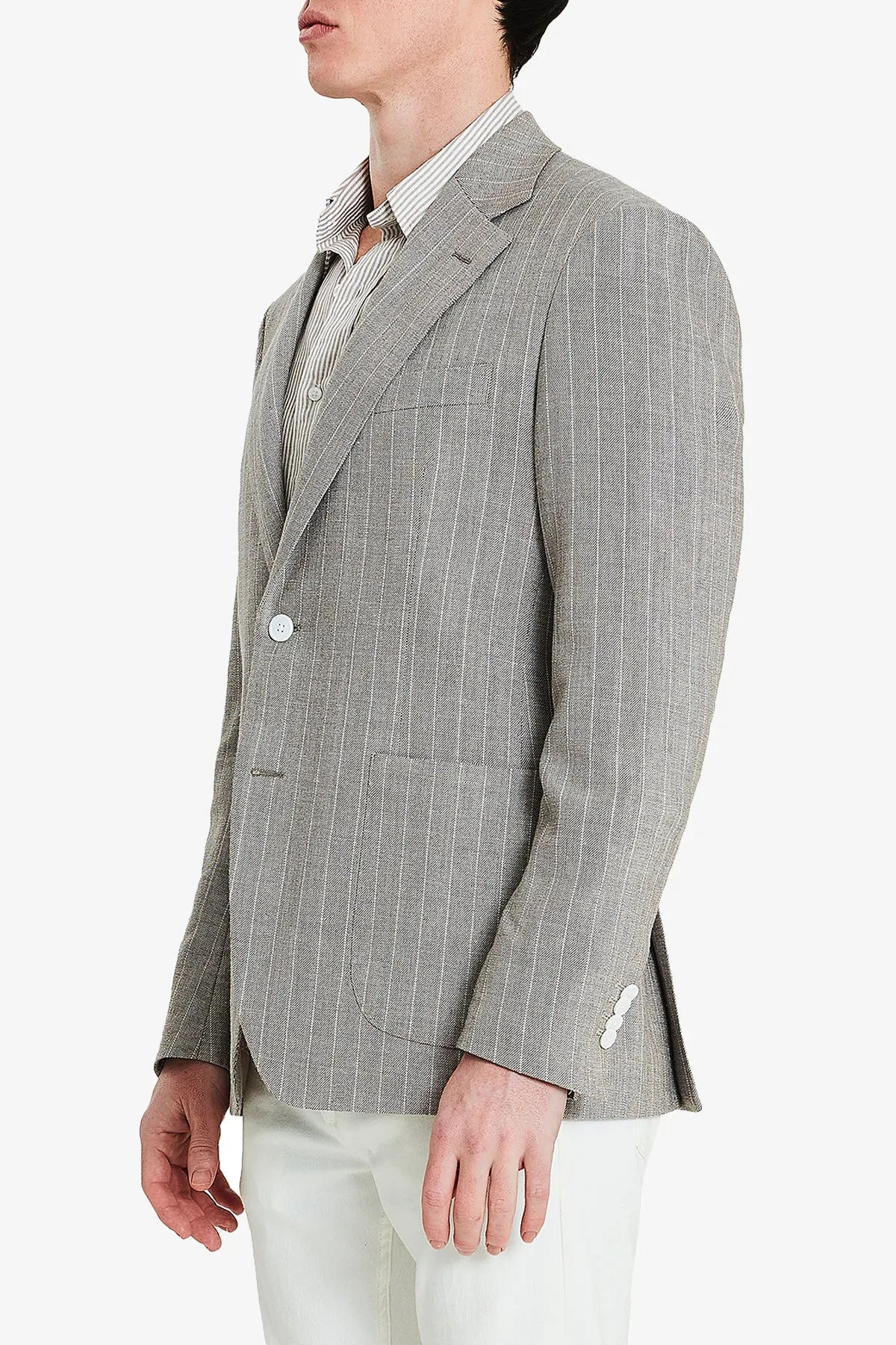 Archer - Beige pinstripe