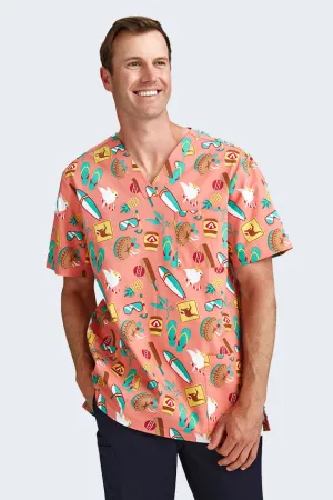 Aussie Summer Men's Christmas Scrub Top - CST446MS