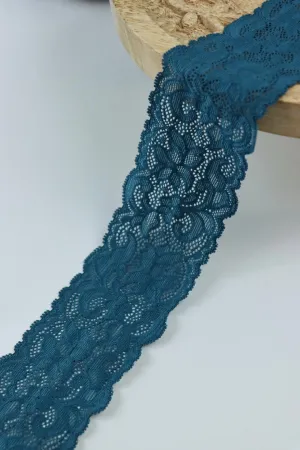 Baltic Blue 2.25" Wide Stretch Lace