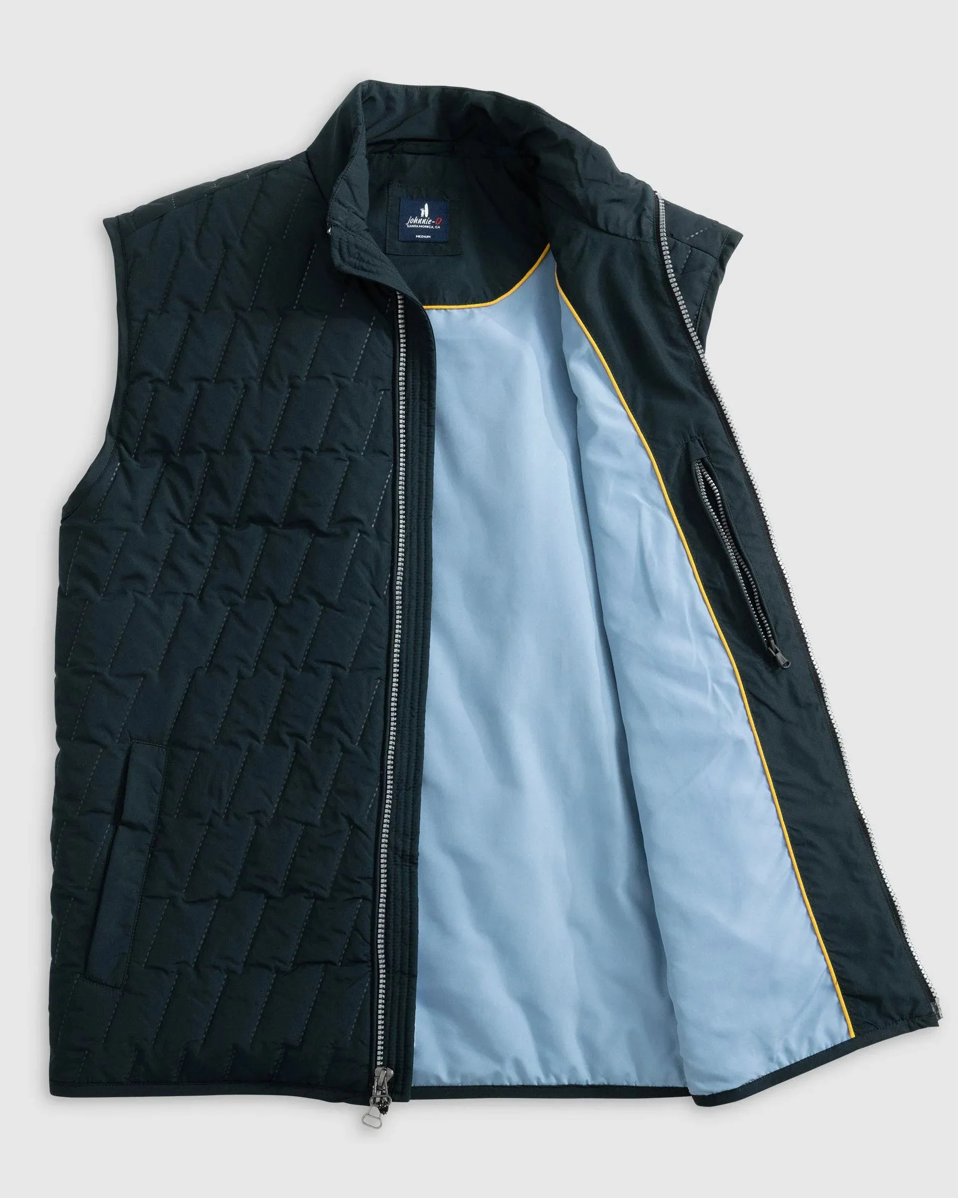 Belfry Quilted Puffer Vest in Black by Johnnie-O