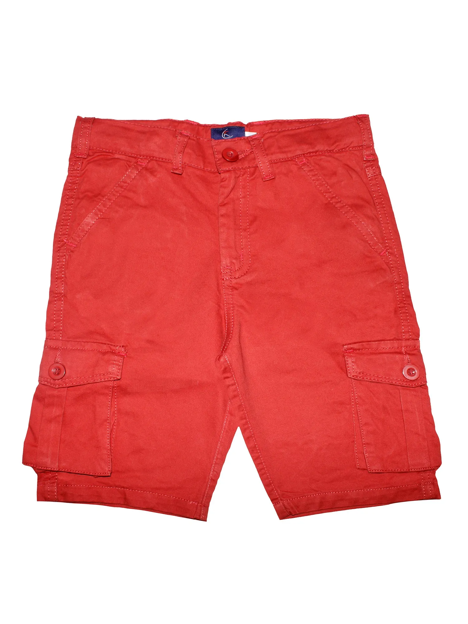 Boys Cotton Twill Knee Length Cargo Shorts