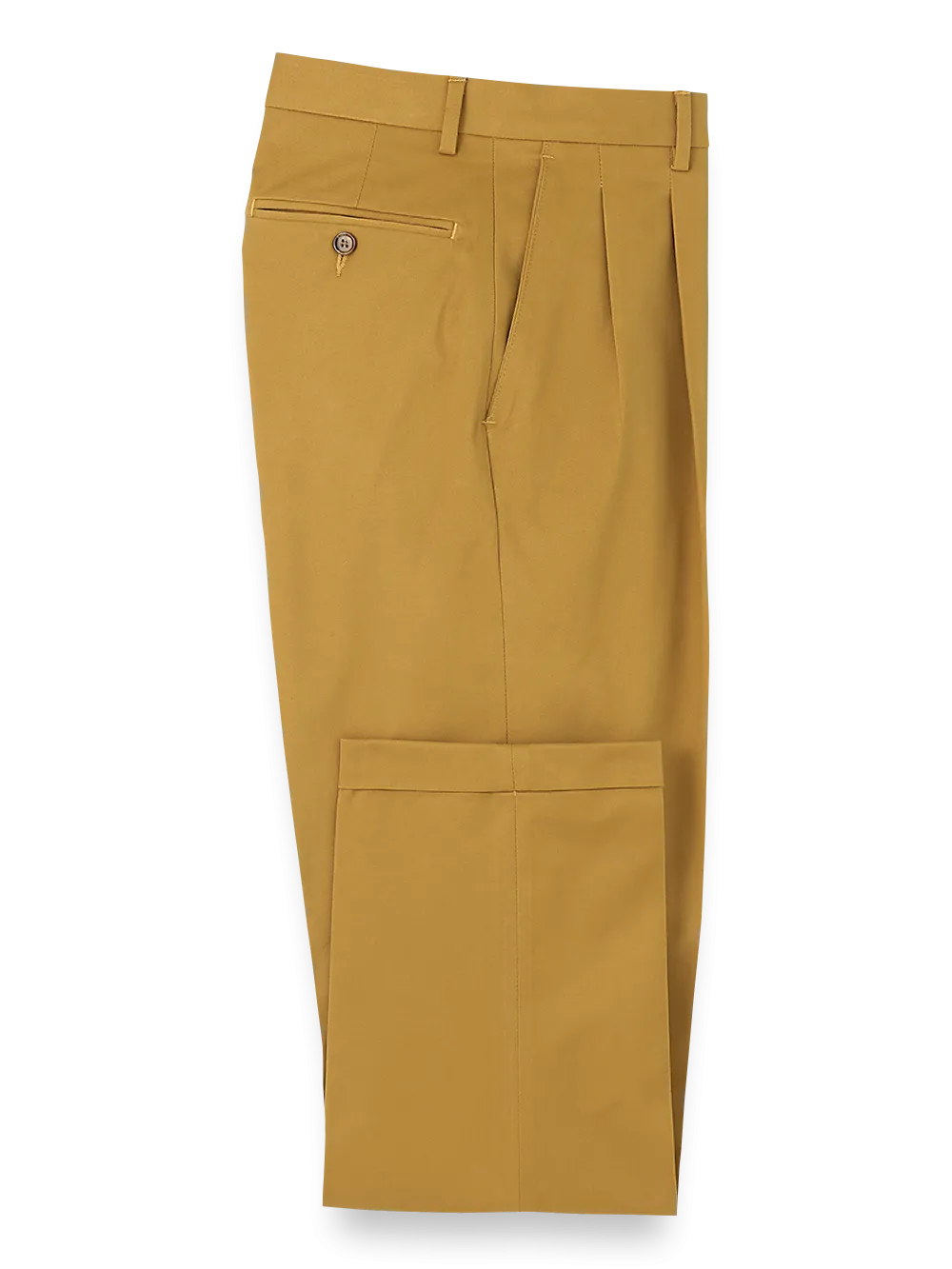 Cotton Stretch Twill Pants - Dark Gold