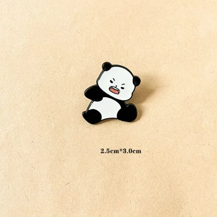 Cute Panda Enamel Pins Set of 3