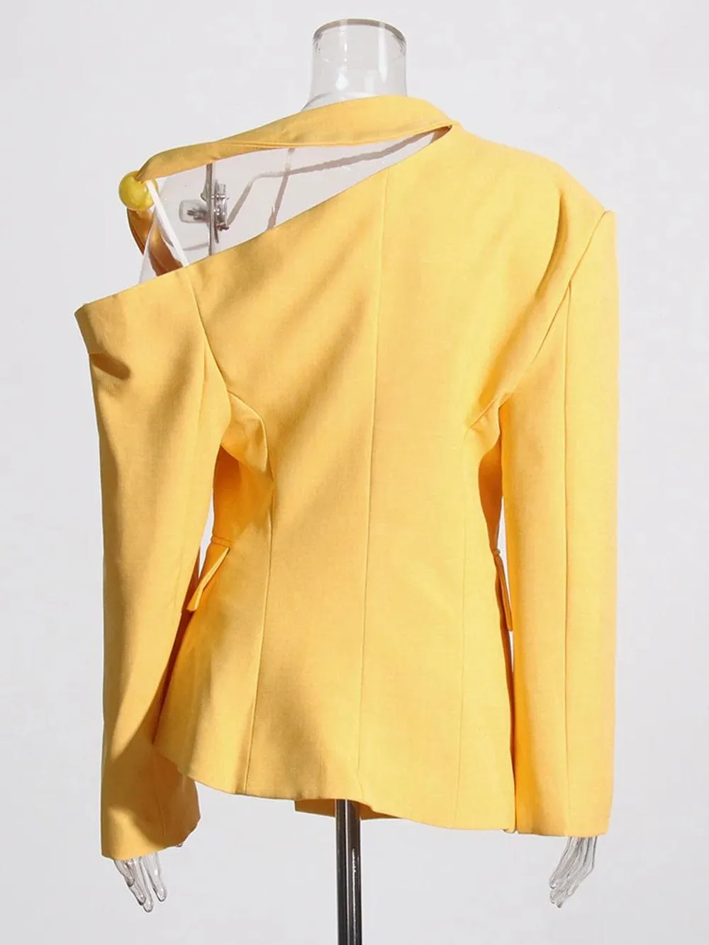 Danica Off Shoulder Asymmetrical Blazer