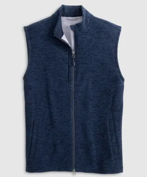 Denalis Double-Zip Fleece Vest in Navy by Johnnie-O