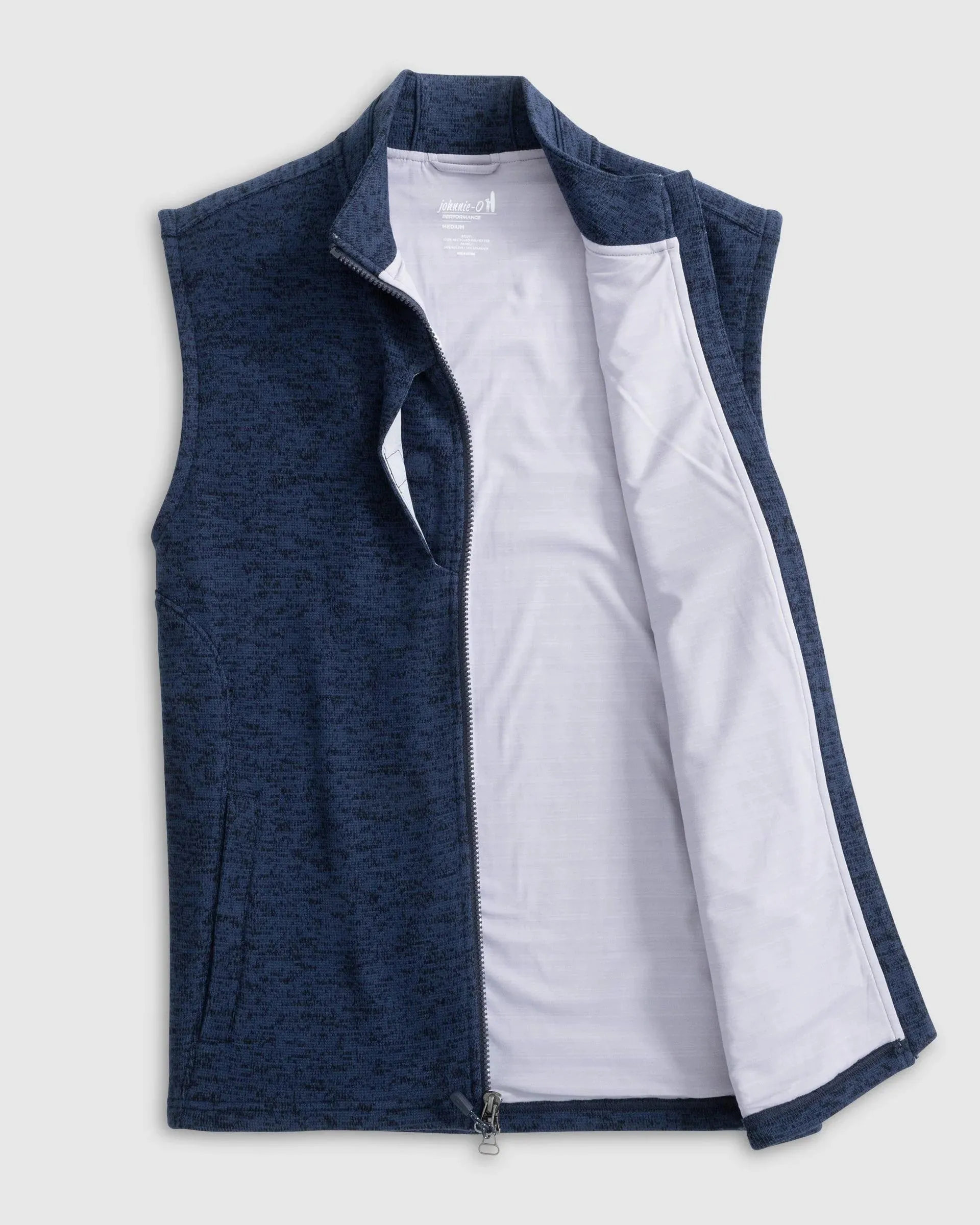 Denalis Double-Zip Fleece Vest in Navy by Johnnie-O