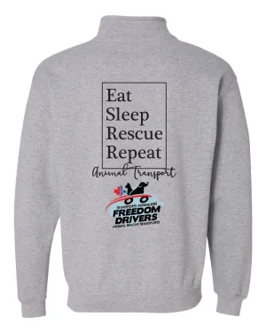 Eat Sleep Rescue Repeat Quarter Zip