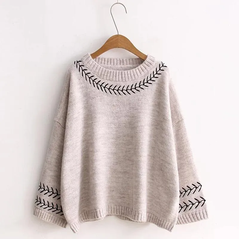 Embroidered Knitted Pullover