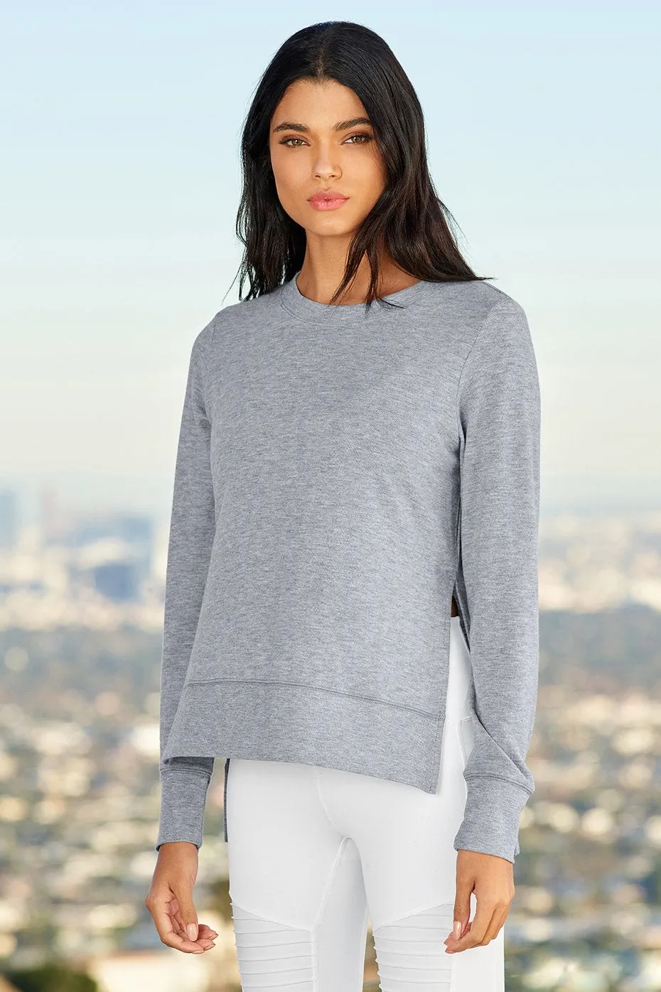 Glimpse Long Sleeve Top - Blue Haze Heather