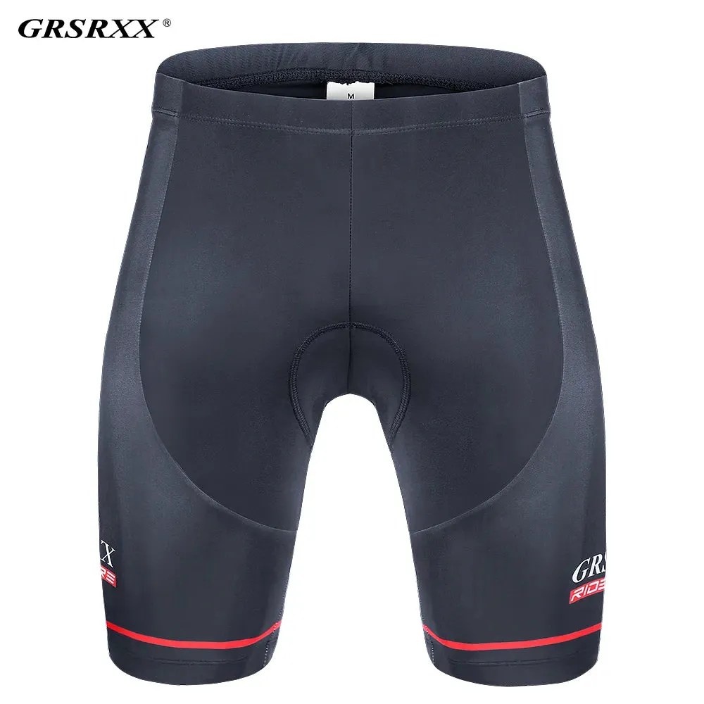 GRSRXX Summer Cycling Shorts Men's Bike Pants MTB Shockproof 5D Gel Pad Tights Breathable Road Racing Bicycle Sports Clothing