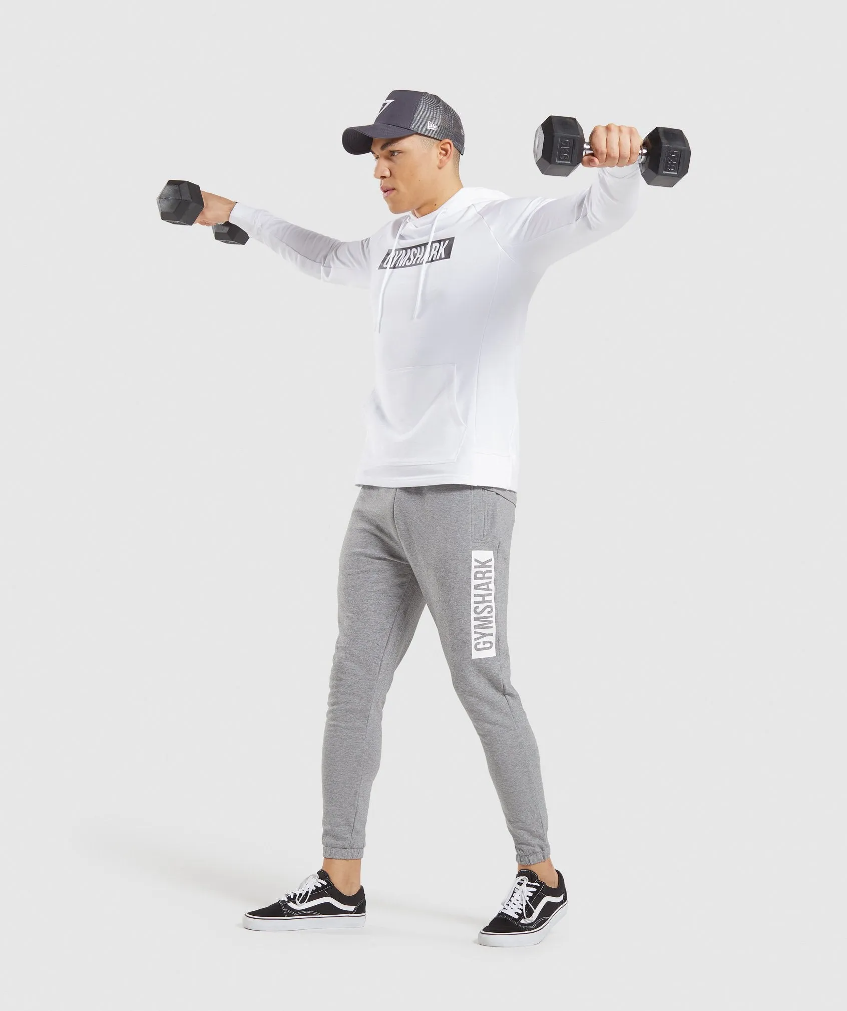 Gymshark Block Hoodie - White/Black