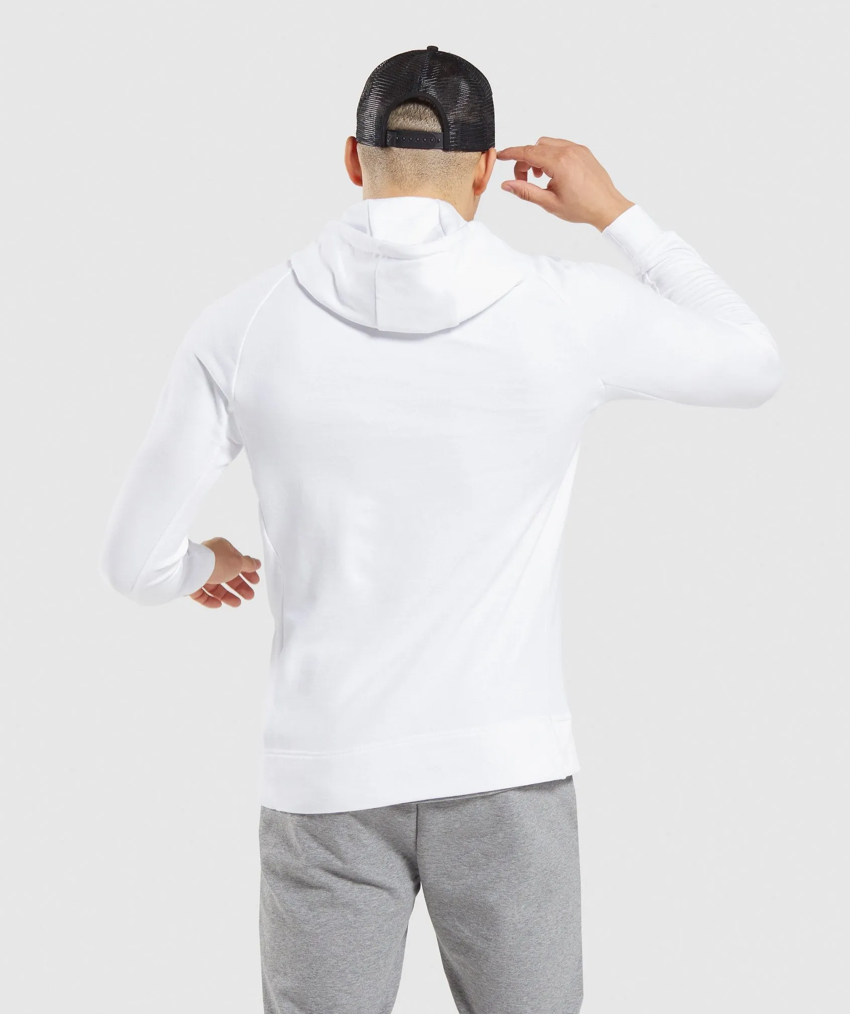 Gymshark Block Hoodie - White/Black