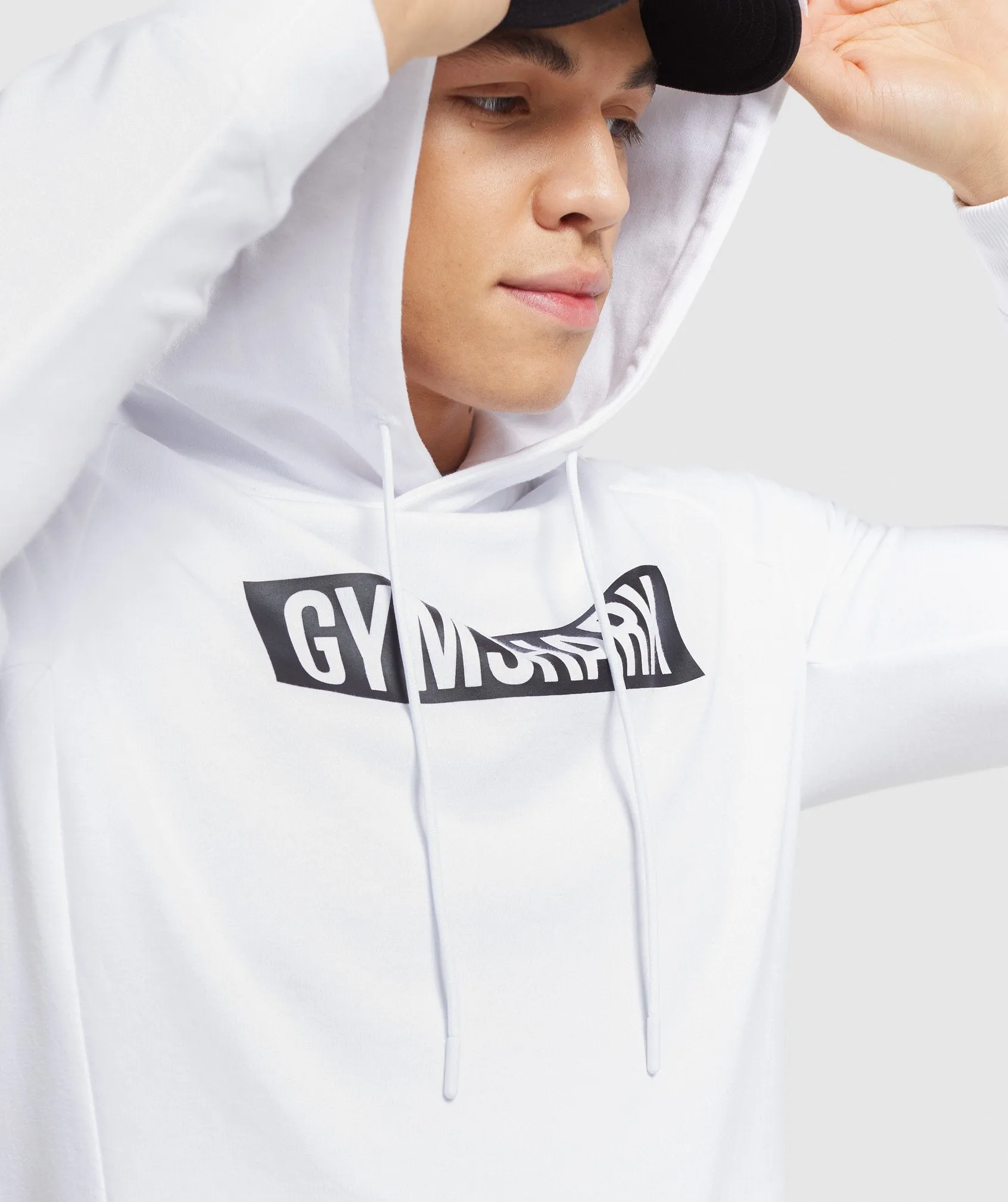 Gymshark Block Hoodie - White/Black