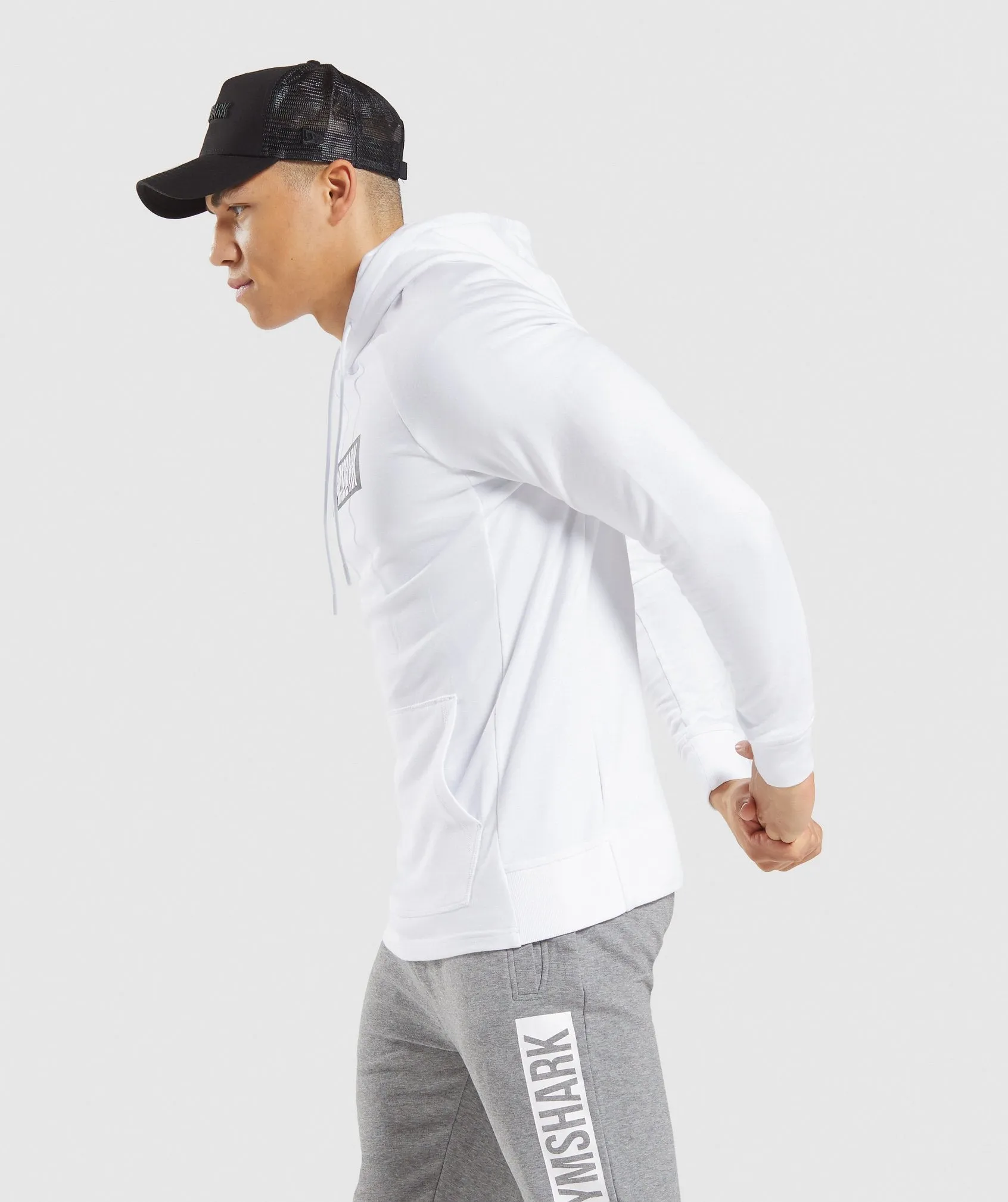 Gymshark Block Hoodie - White/Black