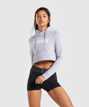 Gymshark Cropped Crest Hoodie - Lilac