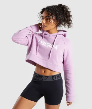 Gymshark Cropped Crest Hoodie - Pink