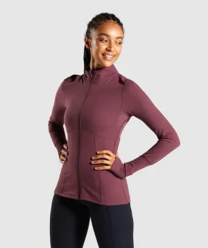 Gymshark Speed Full Zip Jacket - Berry Red