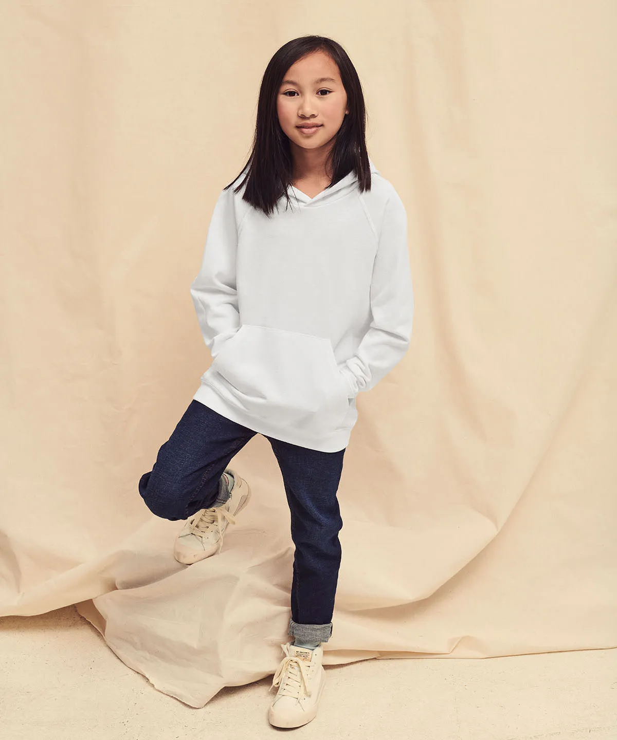 Heather Grey - Kids lightweight hooded sweatshirt