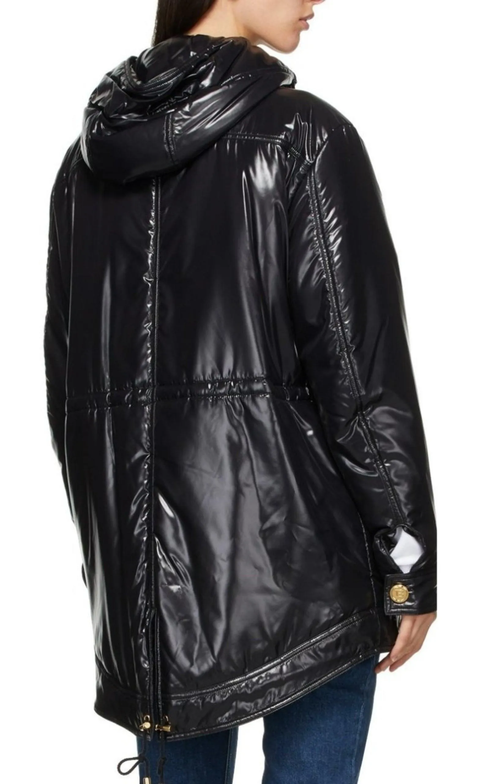 High-shine Hooded Jacket