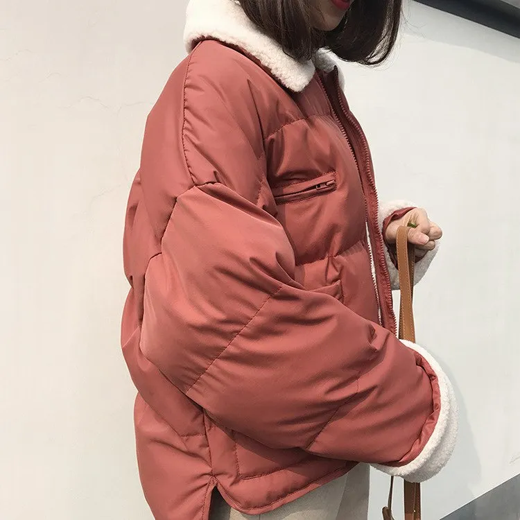 [Korean Style] Dorry Lamb Wool Puffer Jacket