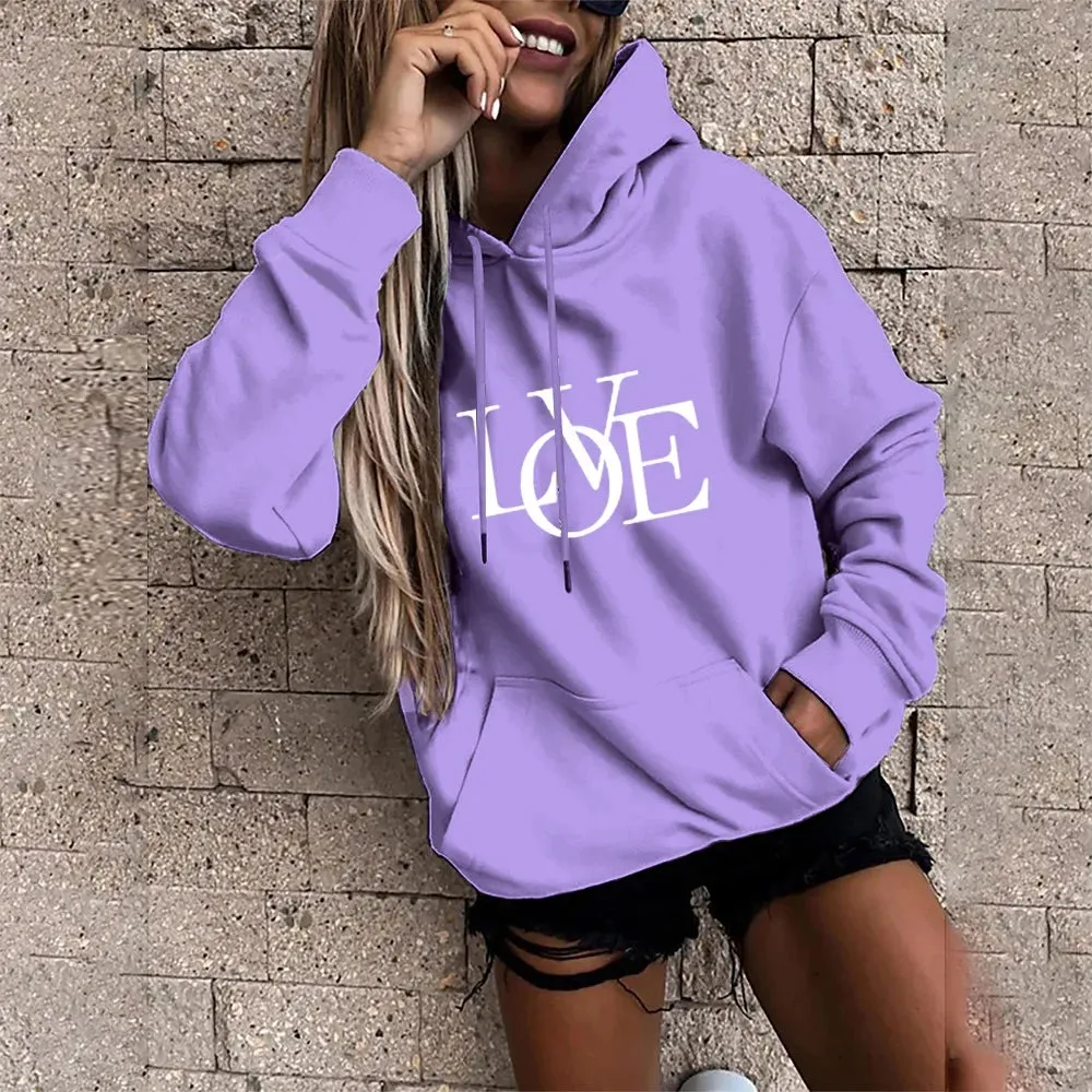 Lazy Style Sportswear Pullover Polyester Cotton Shirt Hoodie Casual Womens 2021year New Harajuku Hoodie Womens Sweater