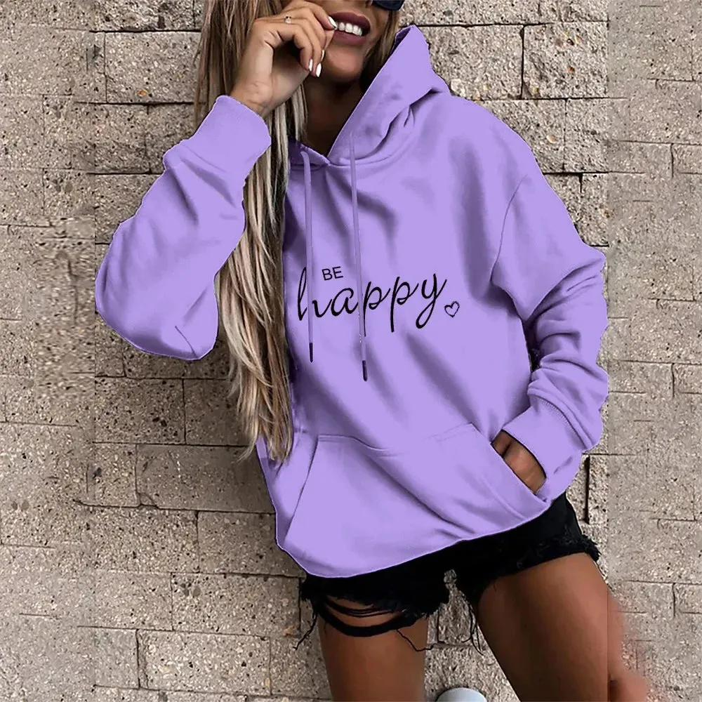 Lazy Style Sportswear Pullover Polyester Cotton Shirt Hoodie Casual Womens 2021year New Harajuku Hoodie Womens Sweater