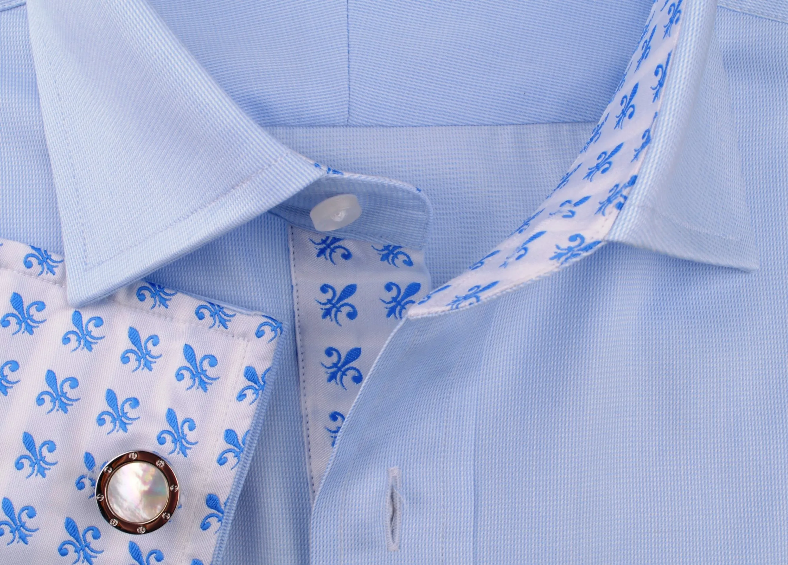 Light Blue Royal Oxford Formal Business Dress Shirt