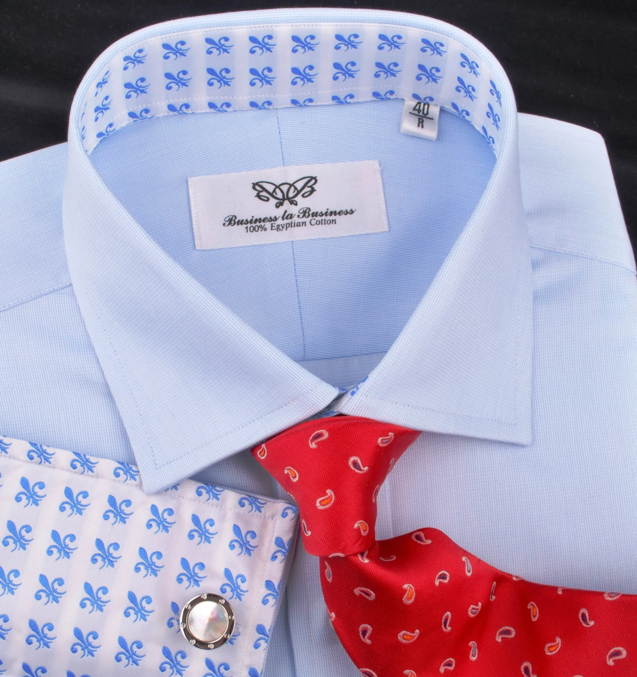 Light Blue Royal Oxford Formal Business Dress Shirt