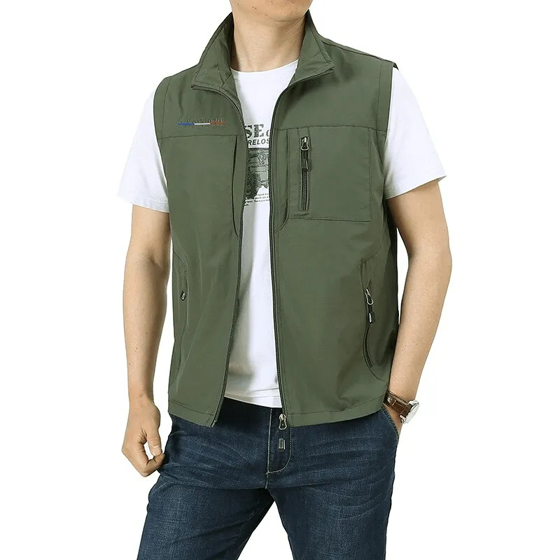 Lightweight Breathable Men's Vest with Pockets for Hiking - SF1530