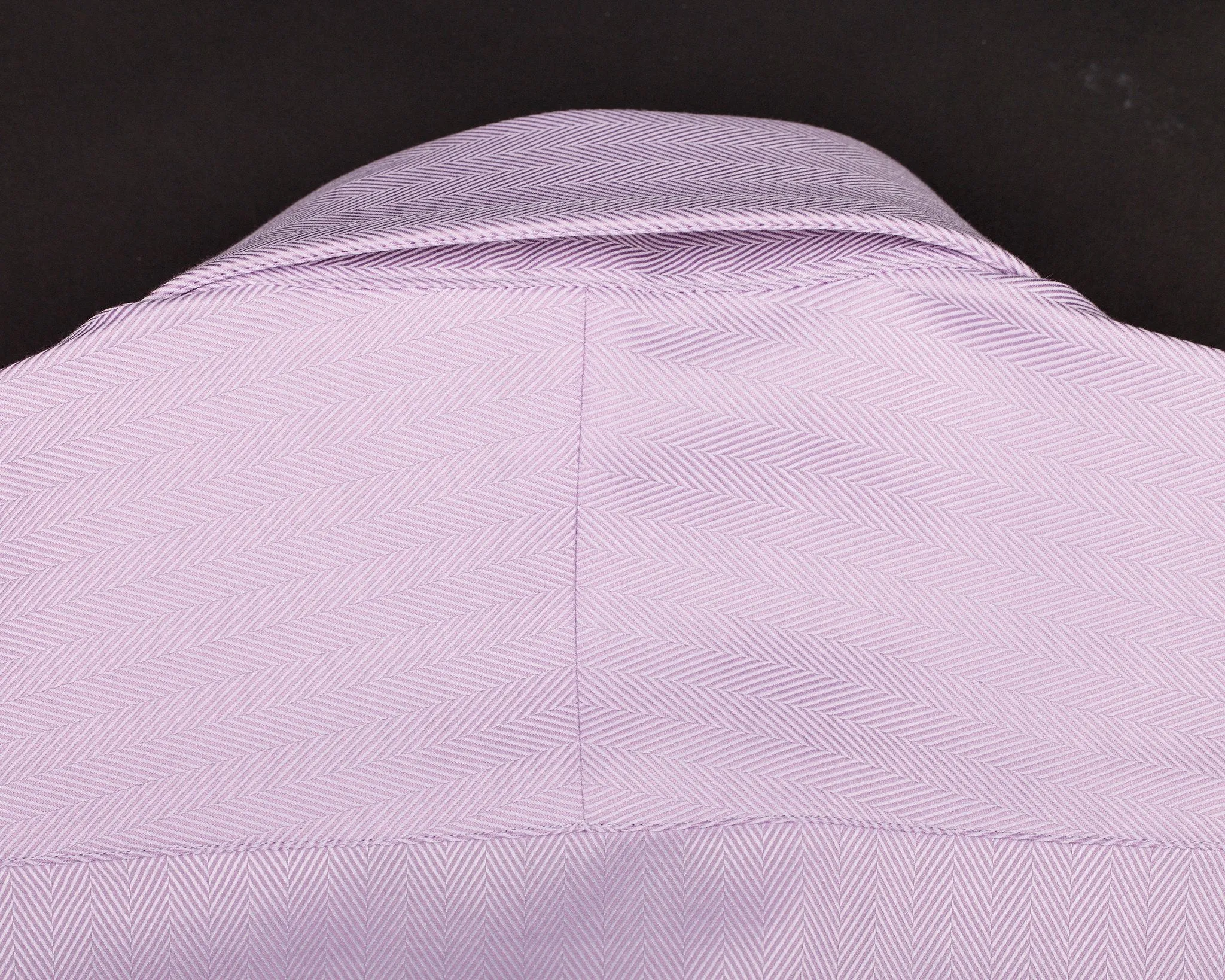 Lilac Herringbone Formal Business Dress Shirt in French Double Cuffs