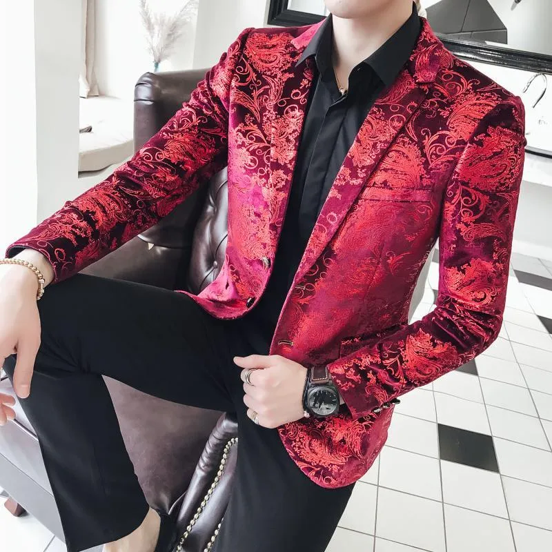 Luxury Elegant Floral Patterned Fashion Blazer