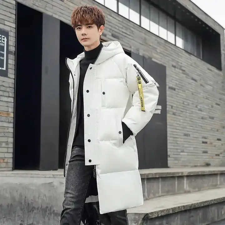 Men Warm Long Parka Casual Coat Zipper Padded Puff Jacket | 550