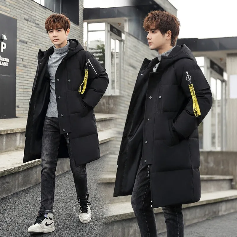 Men Warm Long Parka Casual Coat Zipper Padded Puff Jacket | 550