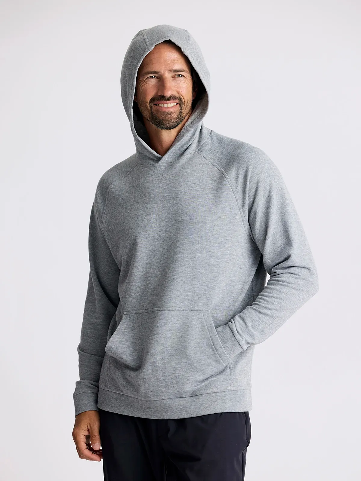 Men's Bamboo Lightweight Fleece Hoodie - Heather Grey