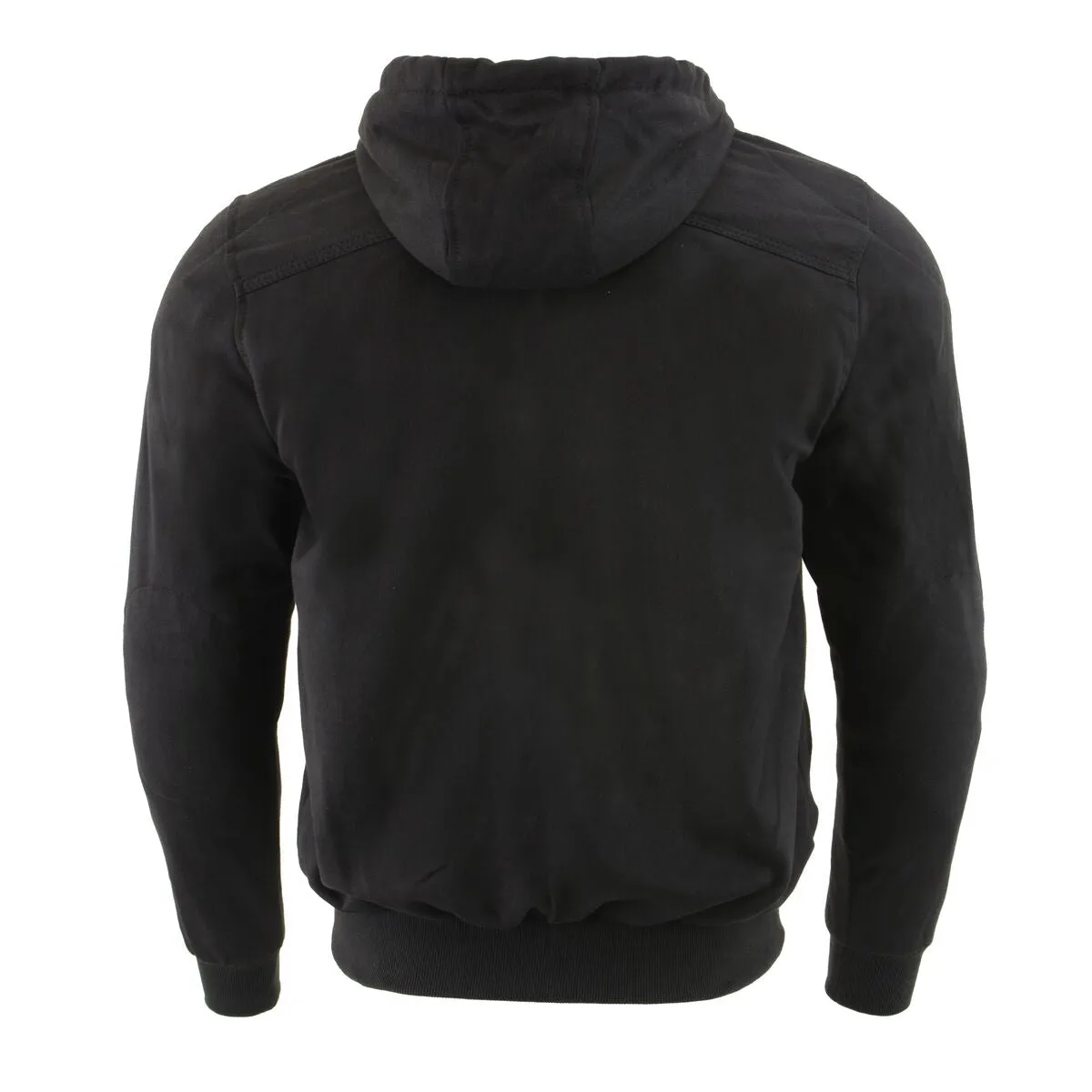 Milwaukee Leather MPM1788 Men's Black CE Approved Armored Riding Hoodie with Aramid by DuPont Fibers