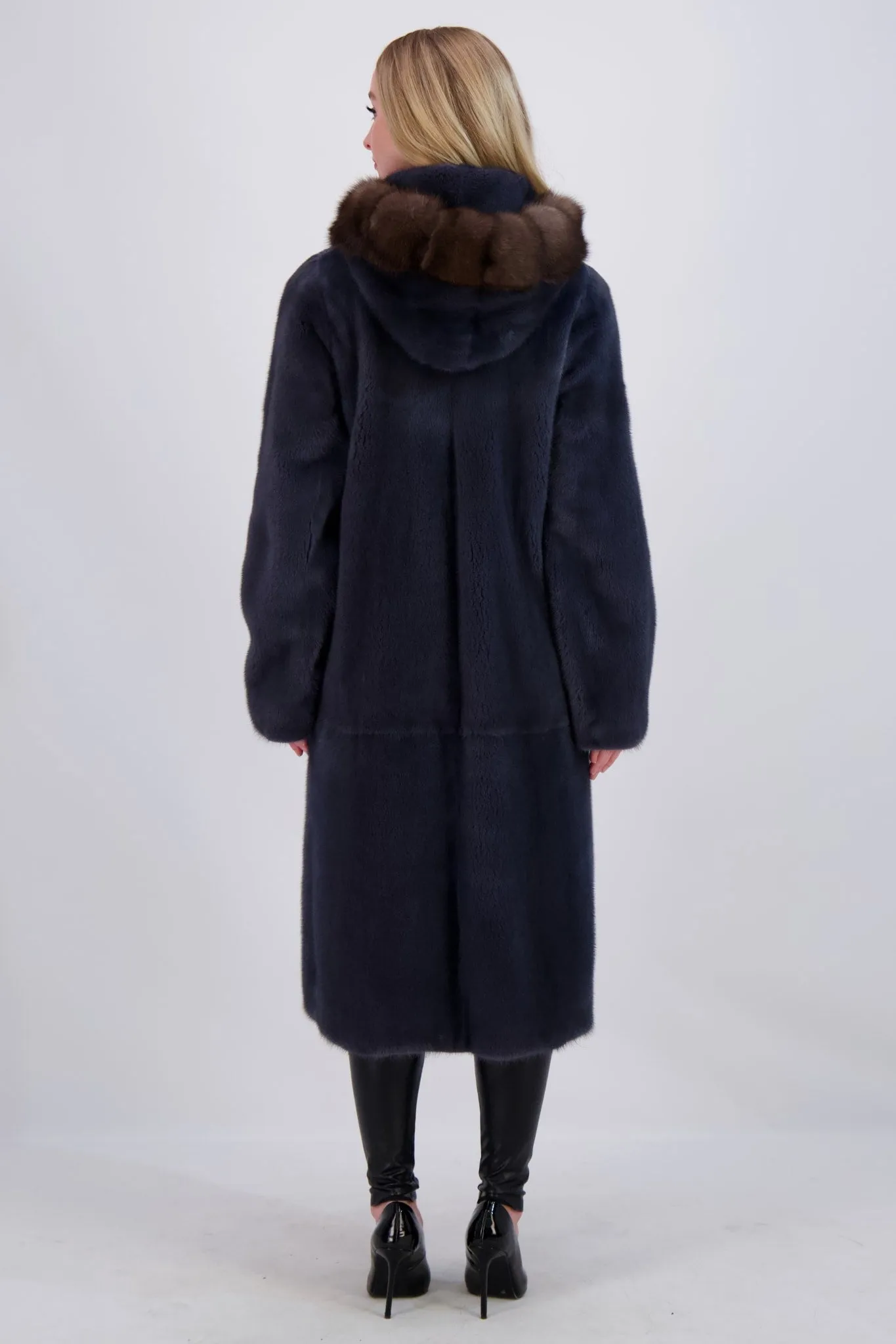 MINK PARKA WITH SABLE TRIM