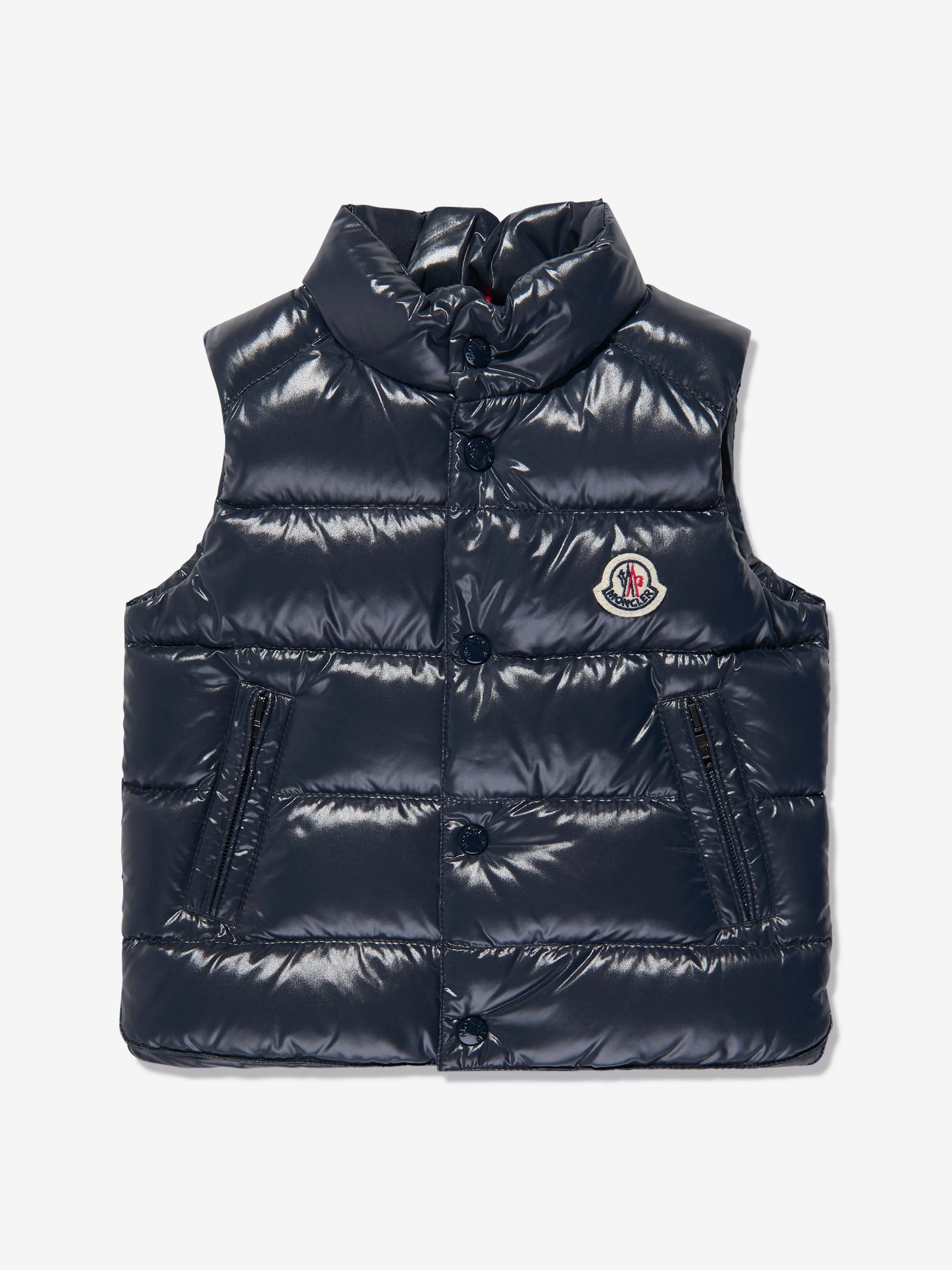 Moncler Enfant Baby Down Padded Bernard Gilet in Navy