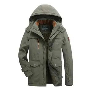 Plus Size 6XL Winter Men Warm Thick Fleece Parkas Men Windproof Hooded Military Jacket Coat Men High Quality Casual Jacket Male