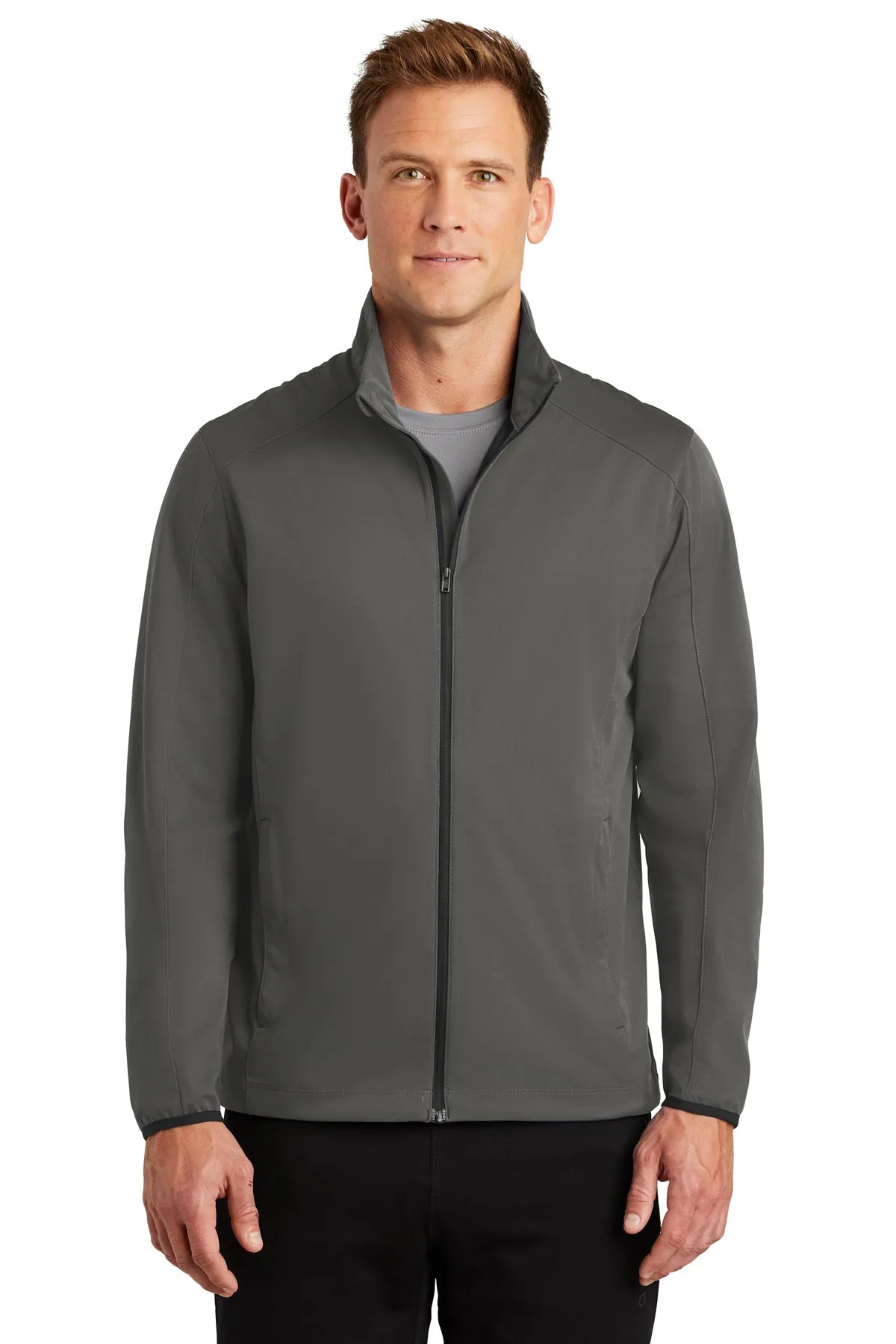 Port Authority Active Soft Shell Branded Jackets, Grey Steel