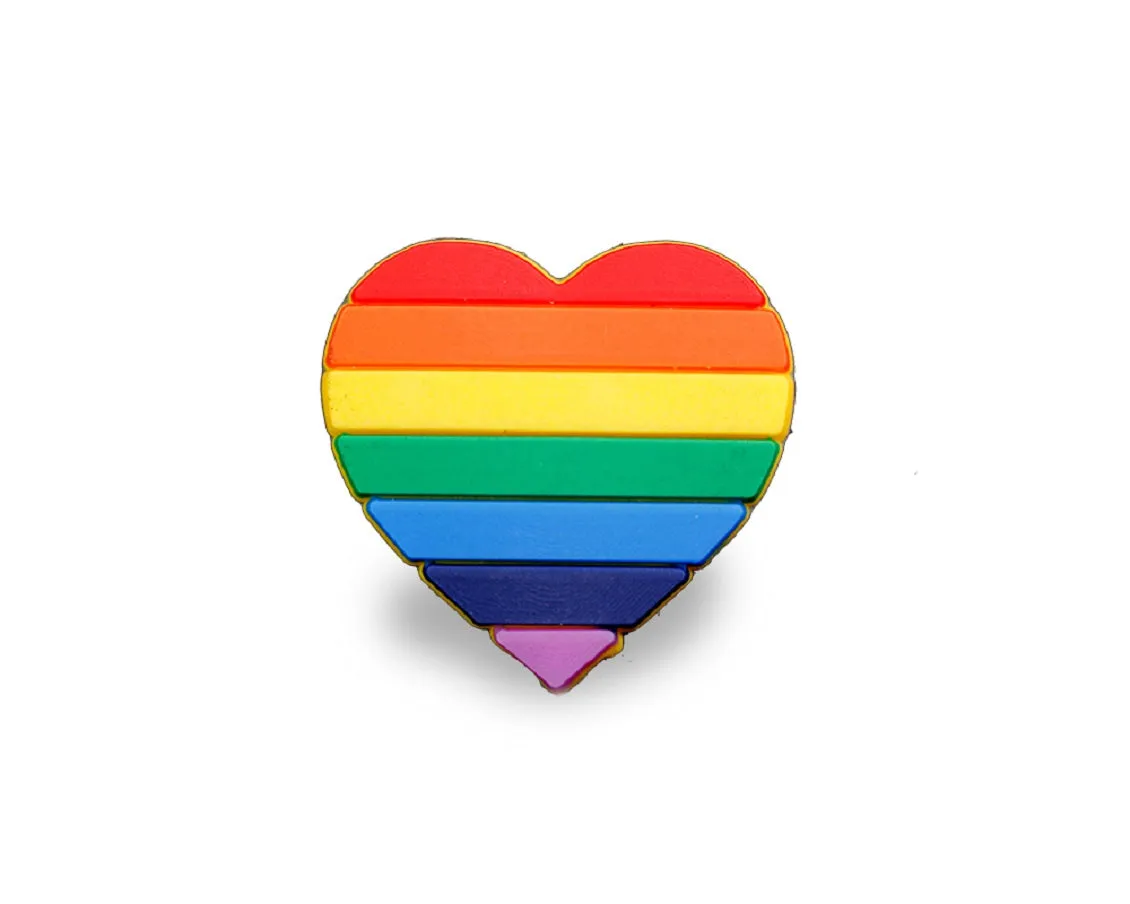 Rainbow Heart Silicone Pins