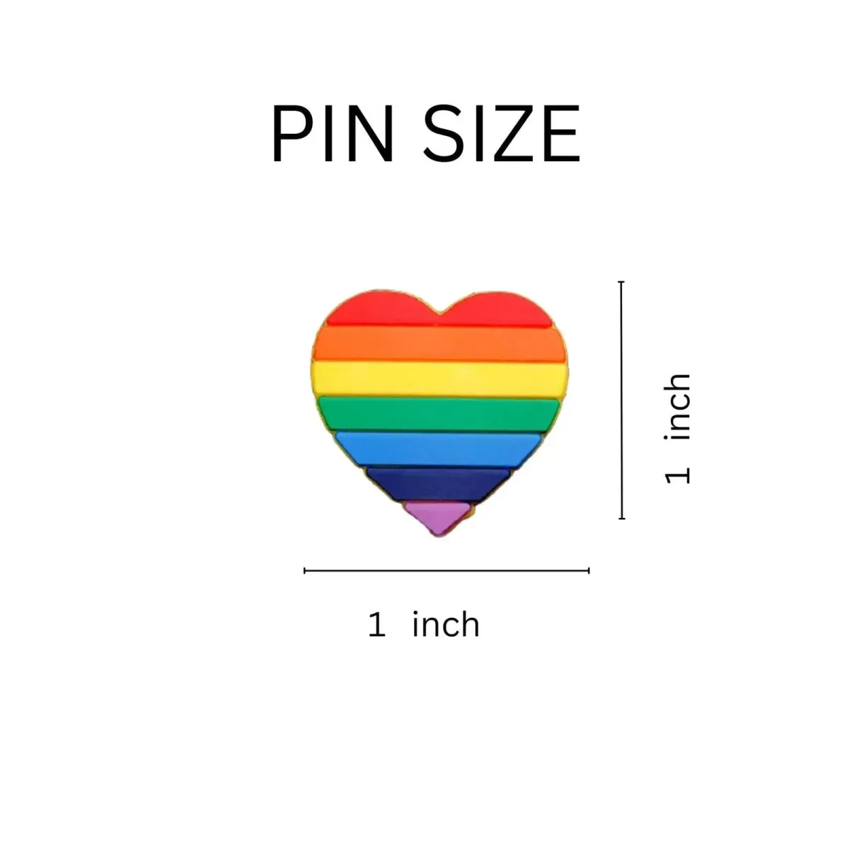 Rainbow Heart Silicone Pins