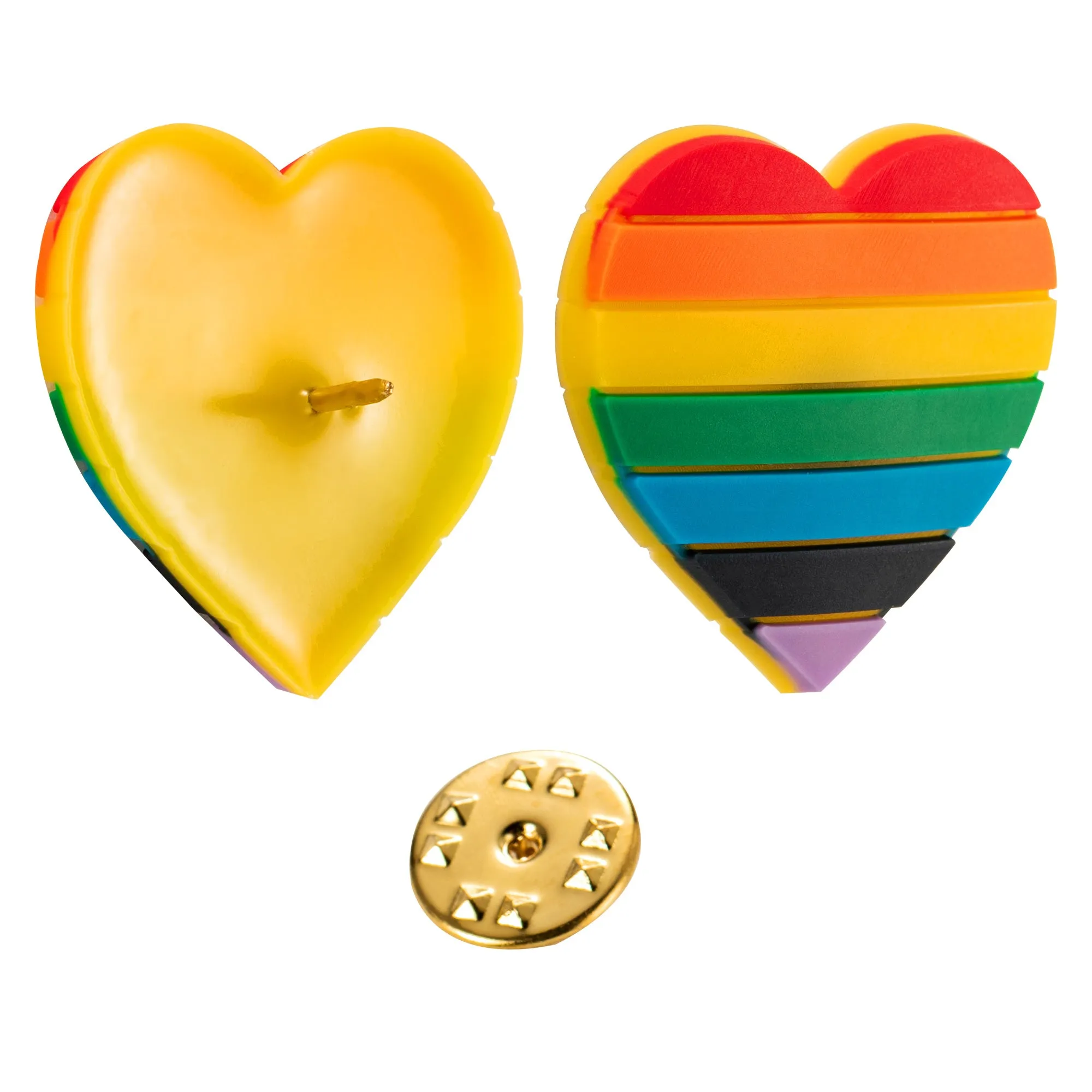 Rainbow Heart Silicone Pins