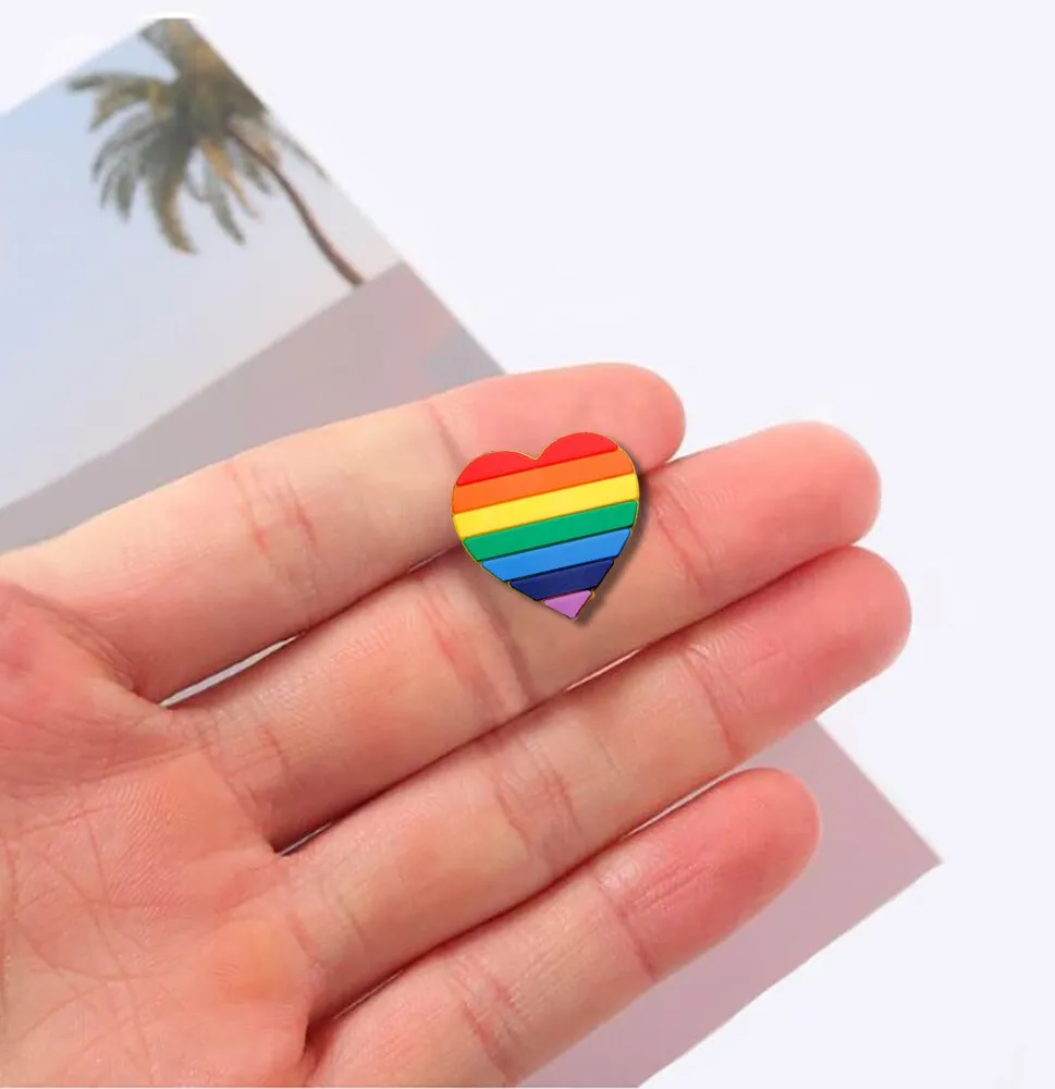 Rainbow Heart Silicone Pins