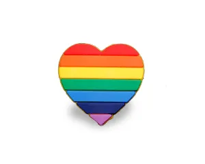 Rainbow Heart Silicone Pins