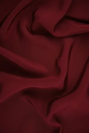 Reddish Brown Silk 4-Ply Crepe Fabric