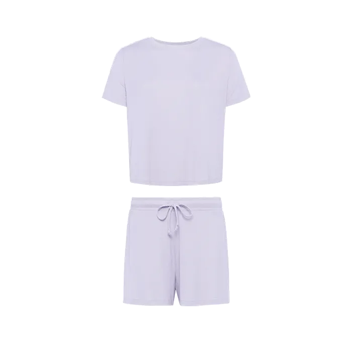 Ribbed Pajama Short Set | Lilac